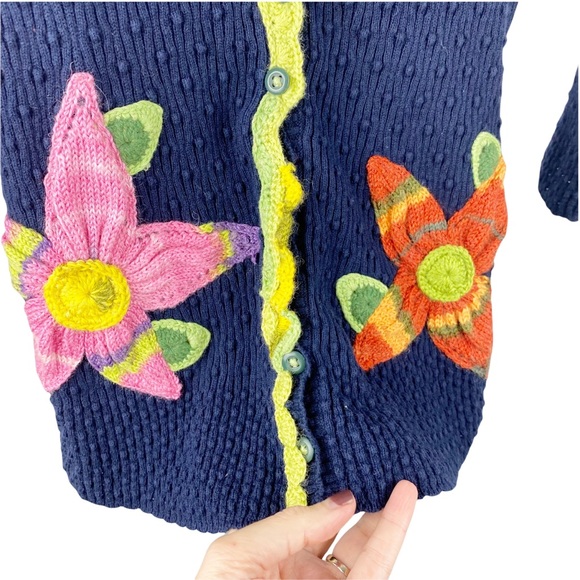 Anthropologie Sparrow Earthly Delights Embroidered Floral Button Cardigan XS - Picture 4 of 8